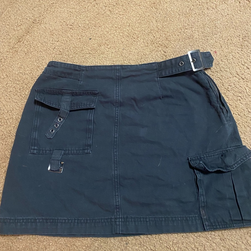 cargo black skirt